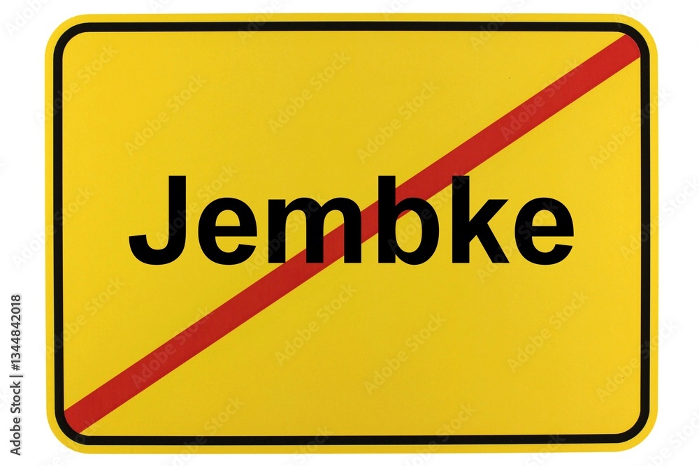 Illustration eines Ortsschildes der Gemeinde Jembke in Niedersachsen Illustration eines Ortsschildes der Gemeinde Jembke in Niedersachsen