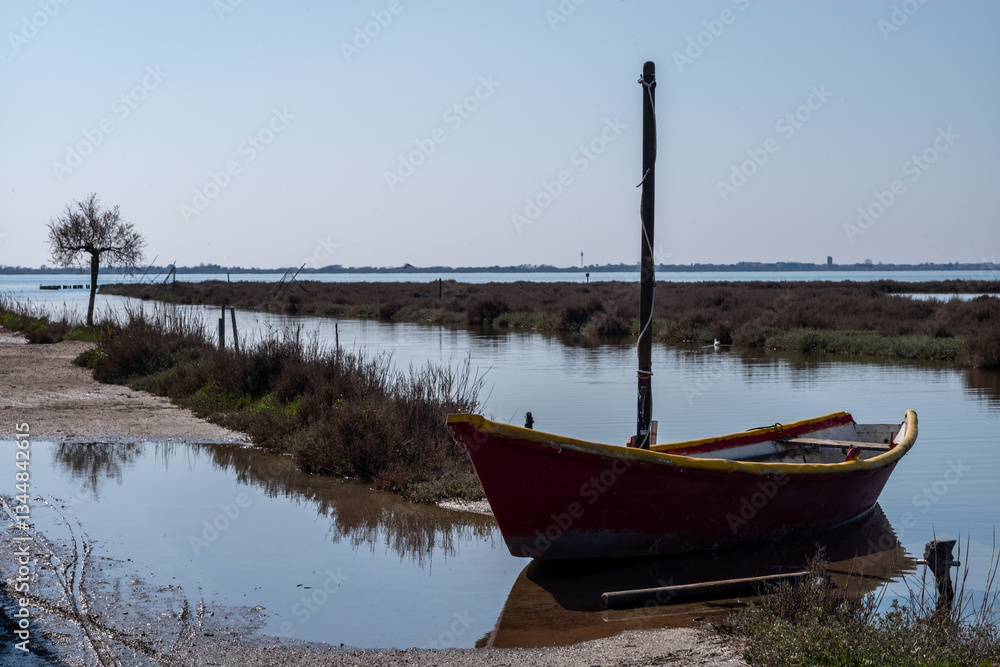 Obraz premium boat on the river