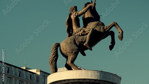 Alexander the Great Statue Monument in Skopje Macedonia