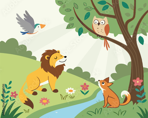 wild animals in the forest