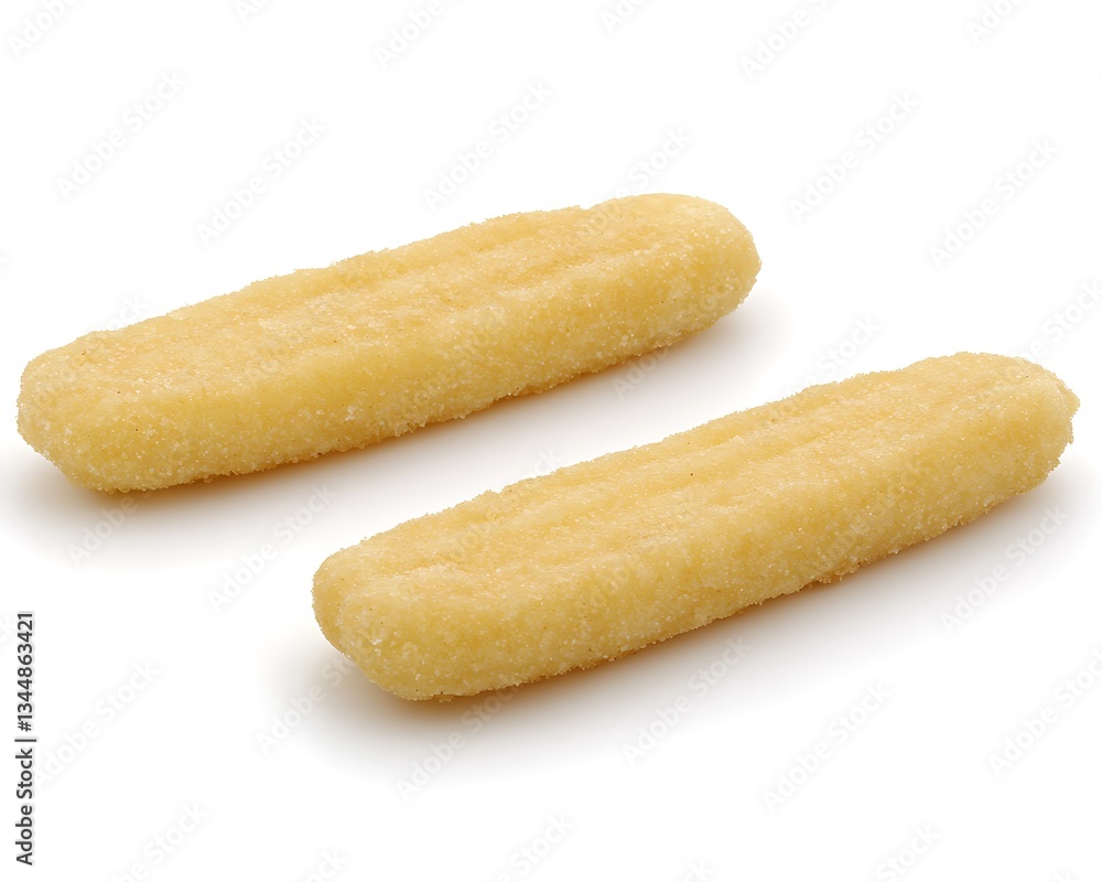 Crispy Pasta Snacks Isolated. Crispy Pasta Snacks Isolated.