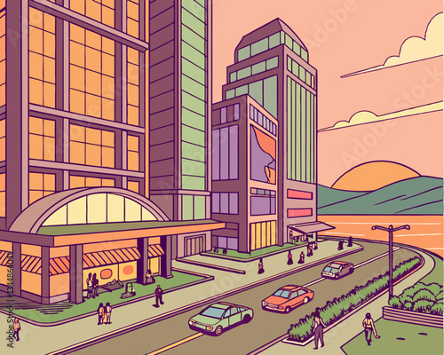 vector illustration of a city