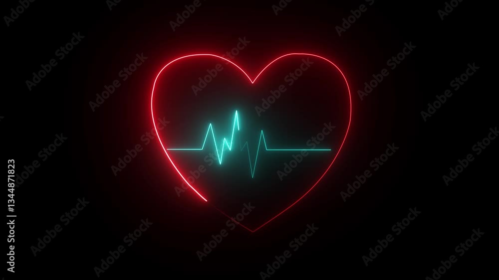 Heart Line, Heart rhythm, heart beat pulse. Abstract heart beats ,Background heartbeat line neon light heart rate display screen medical research. Heart Line, Heart rhythm, heart beat pulse. Abstract heart beats ,Background heartbeat line neon light heart rate display screen medical research.