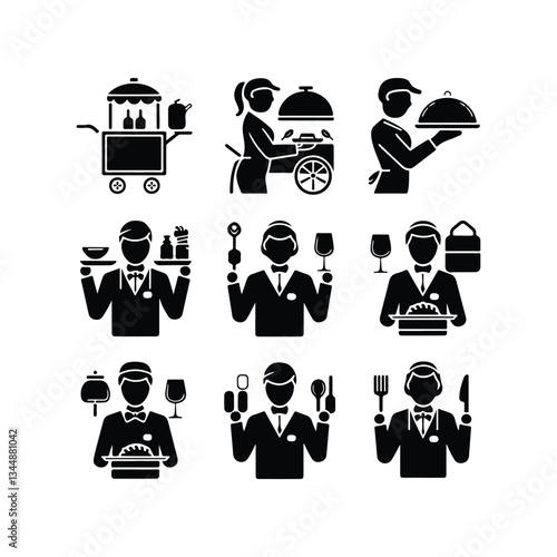 Chef Icon Set. Editable Stroke. Avatar Icons Chef icon set Chef icon set Chef Hat Line Icon Design, Editable Stroke, Pixel Perfect, Stock Illustration. chef hat
 