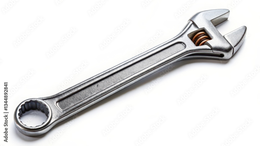 Adjustable Wrench on White Background Adjustable Wrench on White Background