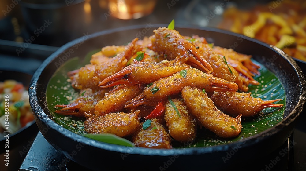 Crispy, savory fried shrimp, piled high Crispy, savory fried shrimp, piled high