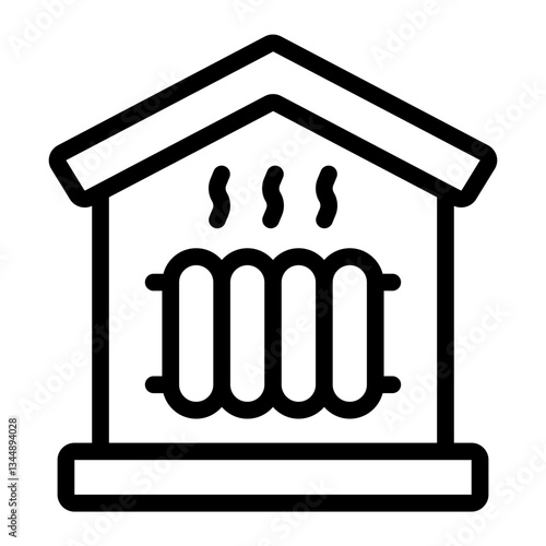 Home radiator outline icon representing indoor heating appliance