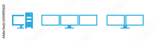 Computer Monitor System, Single monitor, dual monitor, triple monitor