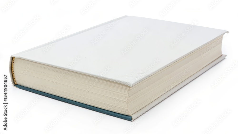 Hardcover Book, White Cover, Isolated Hardcover Book, White Cover, Isolated
