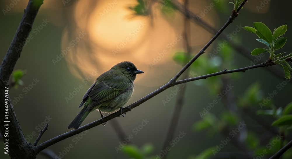 Obraz premium tiny bird on a tree