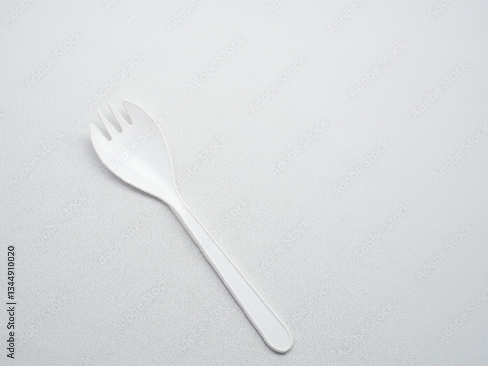 white plastic fork isolated on white background white plastic fork isolated on white background
