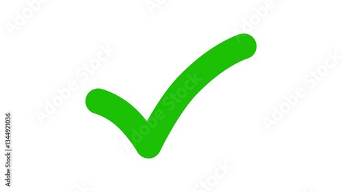 Checkmark simple animation, A simple checkmark isolated animated