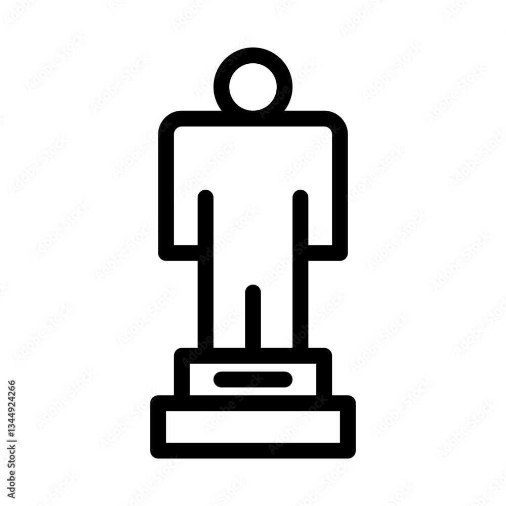 Obraz premium Oscar Movies. This is a vector single icon with a line style. Suitable for any purpose, such as website design, mobile app design, logo design, pattern design, etc.