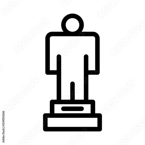 Oscar Movies. This is a vector single icon with a line style. Suitable for any purpose, such as website design, mobile app design, logo design, pattern design, etc.