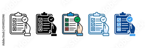 Accountability Icon Set Multiple Style Collection