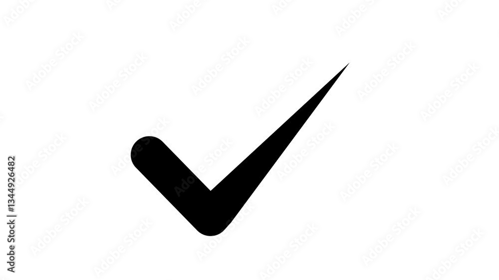 Simple Check Mark animation isolated, check mark symbol isolated Simple Check Mark animation isolated, check mark symbol isolated
