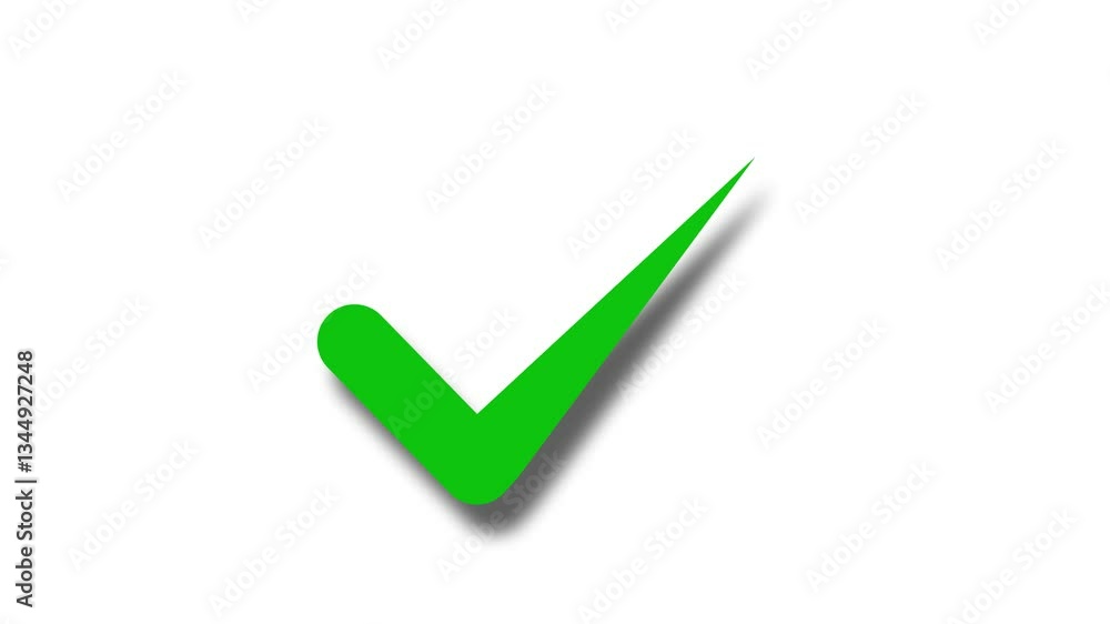 Simple Check Mark animation isolated, check mark symbol isolated Simple Check Mark animation isolated, check mark symbol isolated