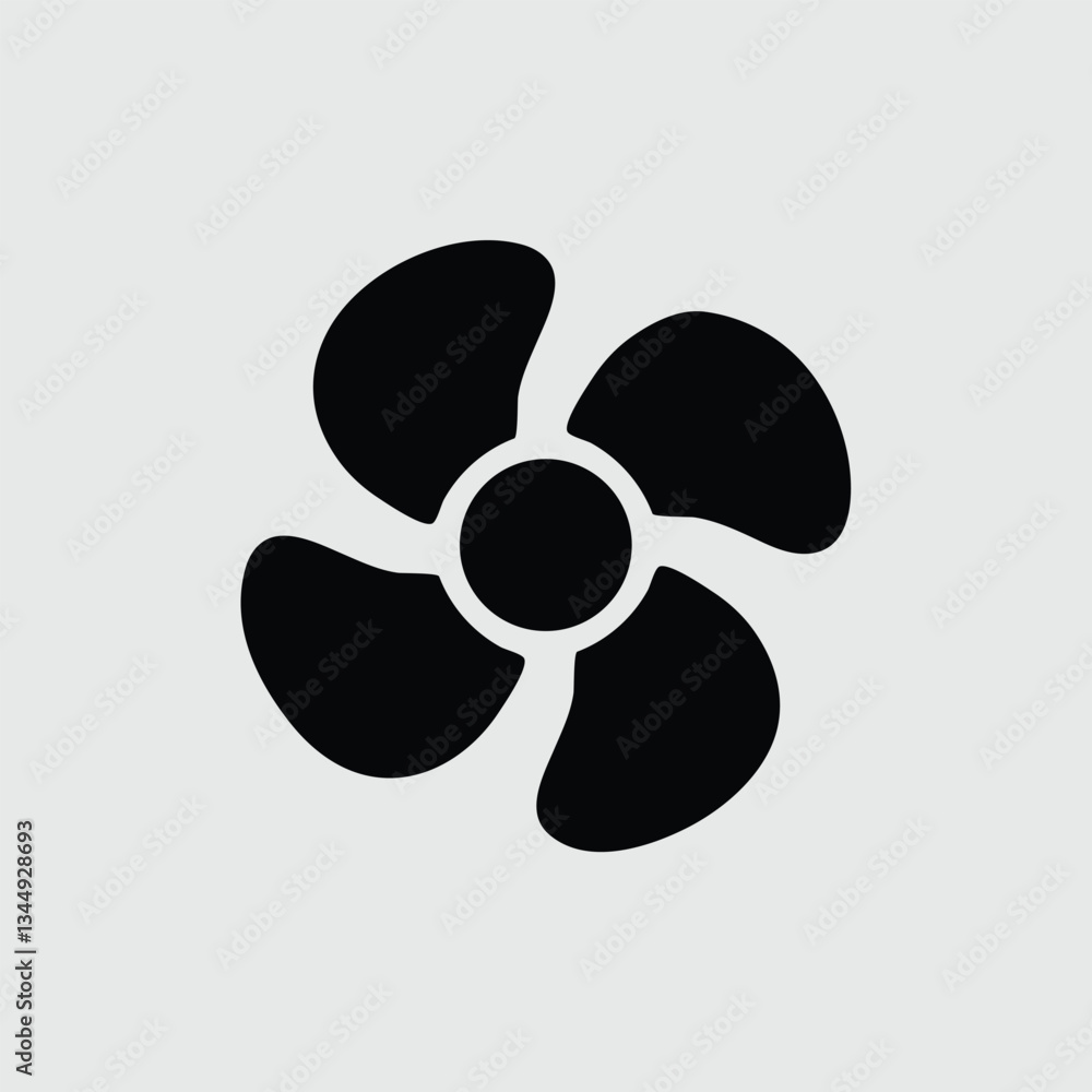 Fan. Bicolor line icon on gray background Fan. Bicolor line icon on gray background