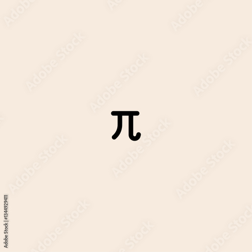 Pi icon flat vector design.