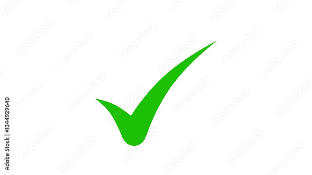 Check Mark symbol icon isolated animation, representing approval or completion Check Mark symbol icon isolated animation, representing approval or completion