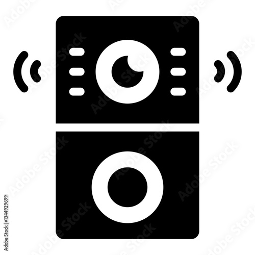 Doorbell glyph icon for home entrance alert system