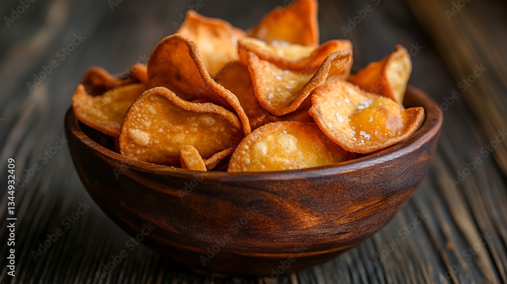 golden tortilla chips in rustic lighting golden tortilla chips in rustic lighting