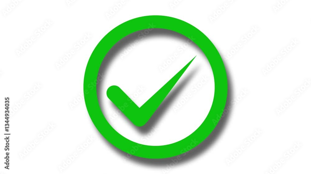 Checkmark in Circle Animation, symbolizing approval or completion Checkmark in Circle Animation, symbolizing approval or completion