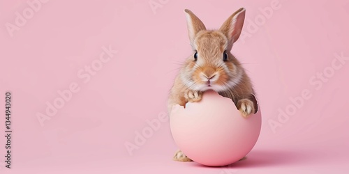 easter egg on a pink background