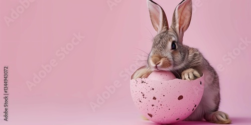 easter egg on a pink background