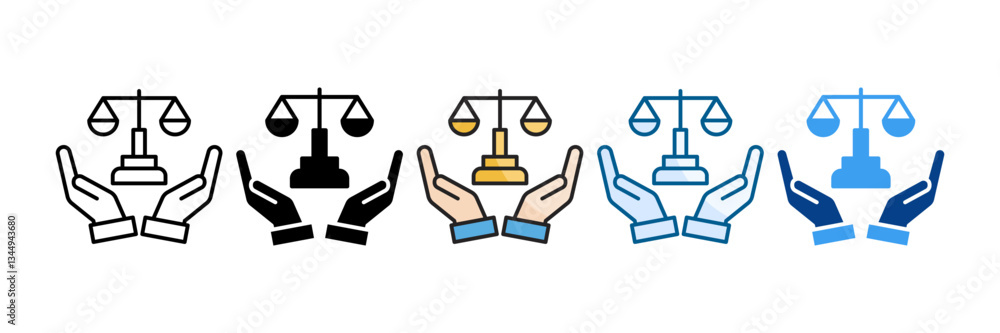 Impartiality Icon Set Multiple Style Collection Impartiality Icon Set Multiple Style Collection