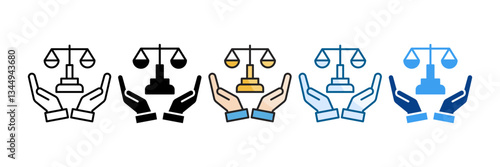 Impartiality Icon Set Multiple Style Collection