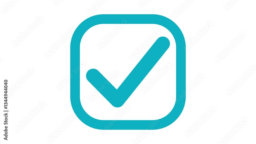 Tick mark shape box isolated, Symbol of tick mark animation, Check Mark Box Icon Animation Tick mark shape box isolated, Symbol of tick mark animation, Check Mark Box Icon Animation