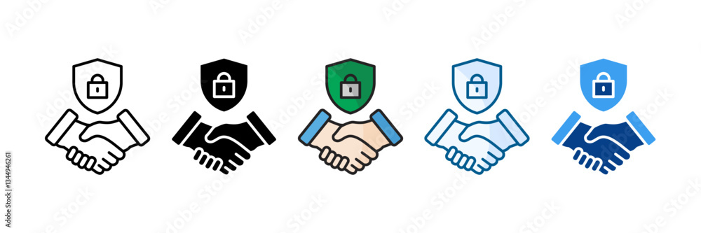 Confidentiality Icon Set Multiple Style Collection Confidentiality Icon Set Multiple Style Collection