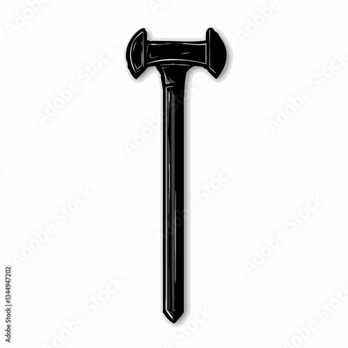 Black crowbar icon sheet on white background  -  