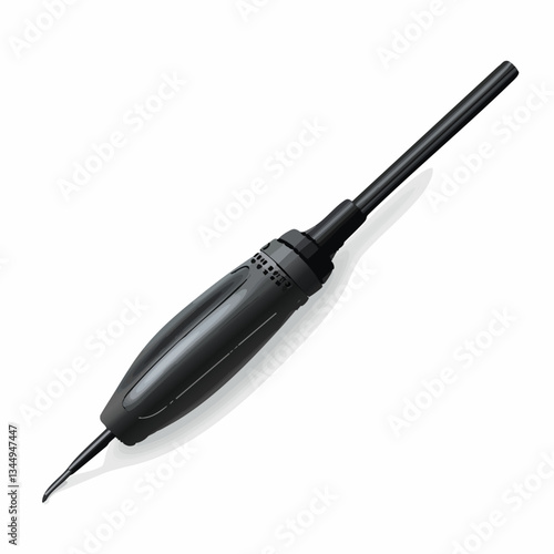 Black soldering iron icon sheet on white background  -  