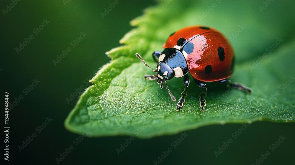 Ladybug on a sunny leaf Ladybug on a sunny leaf