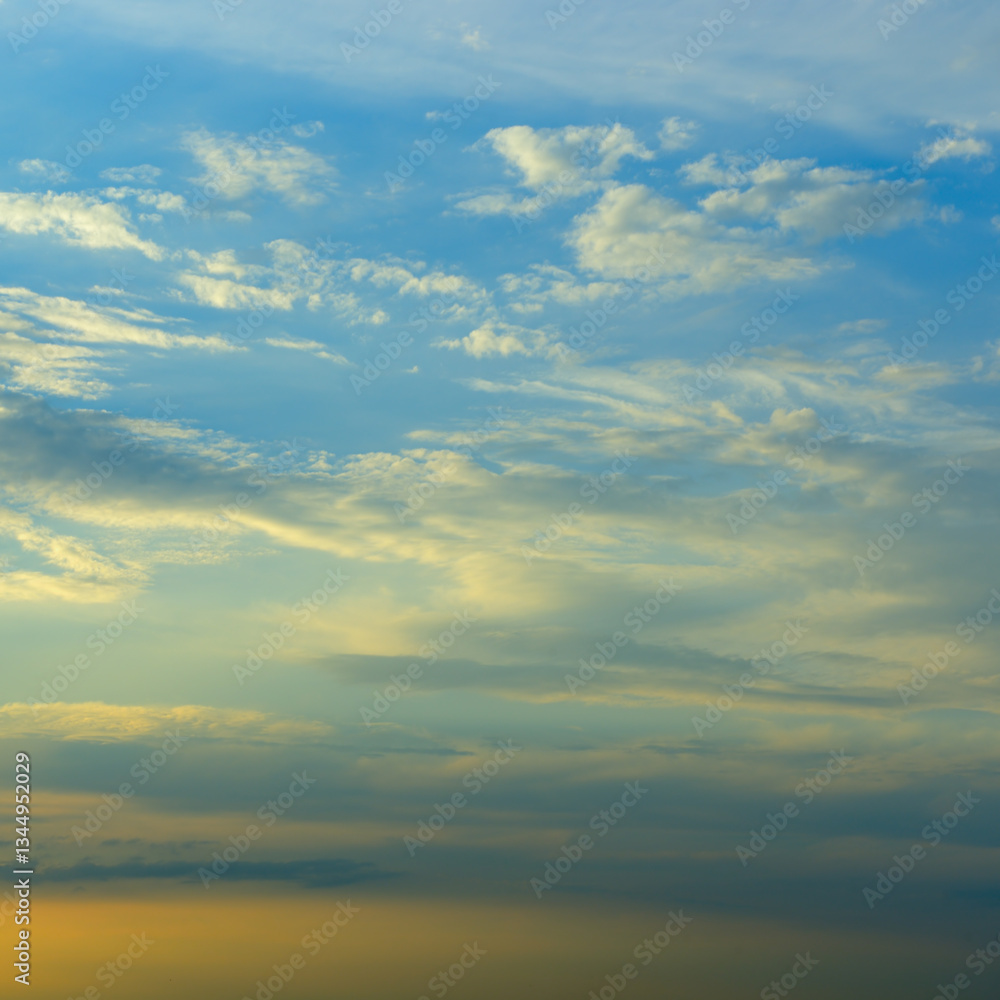 Cloudy sky and bright sunrise Cloudy sky and bright sunrise