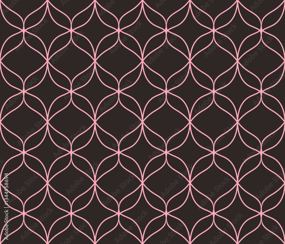 Fototapeta premium Abstract vector art seamless pattern. Vintage victorian background. Geometric retro illustration.