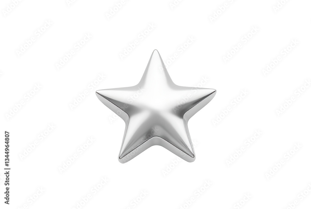 Shiny Silver Star 3D Render Shiny Silver Star 3D Render
