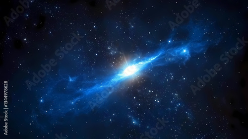 Obraz na płótnie Starry Sky with Bright White Star and Nebula w salonie