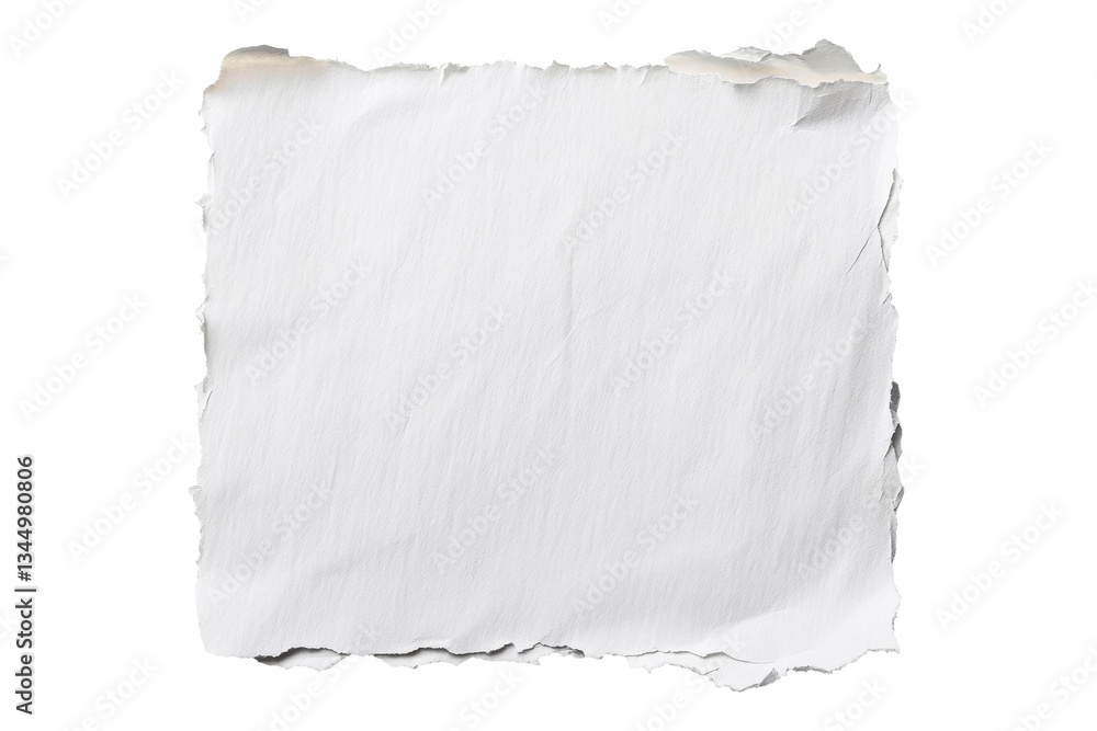 Torn white paper with a transparent background for design use Torn white paper with a transparent background for design use