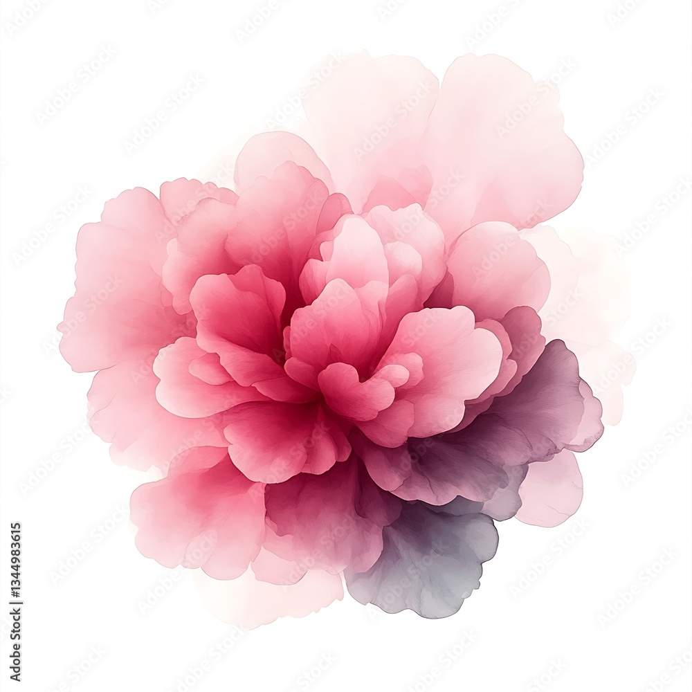 Delicate Watercolor Peony. Delicate Watercolor Peony.