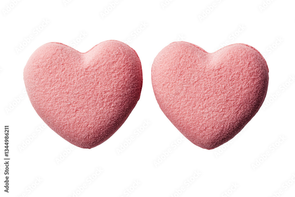 Soft pink heart shapes on a transparent background for designs Soft pink heart shapes on a transparent background for designs