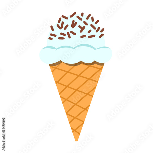 ice cream cone blue