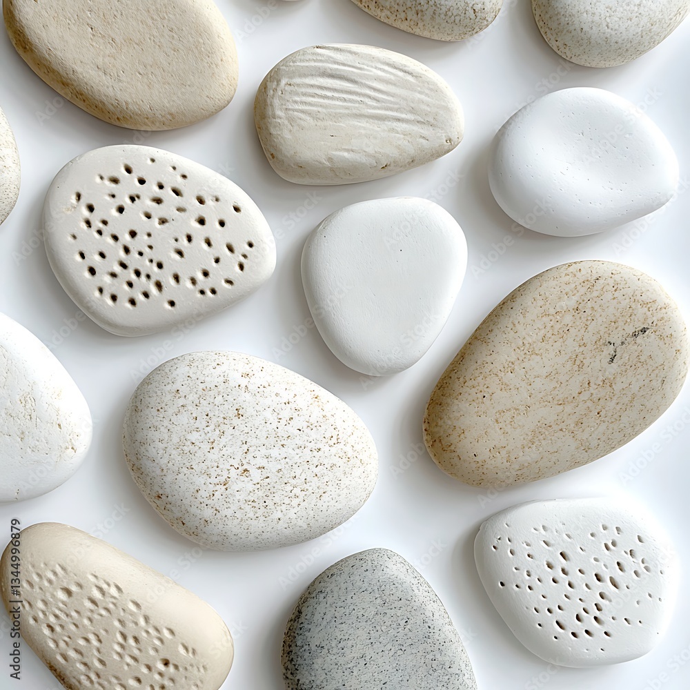 Colorful pebbles showcasing natural patterns in balanced arrangement high resolution picture Colorful pebbles showcasing natural patterns in balanced arrangement high resolution picture