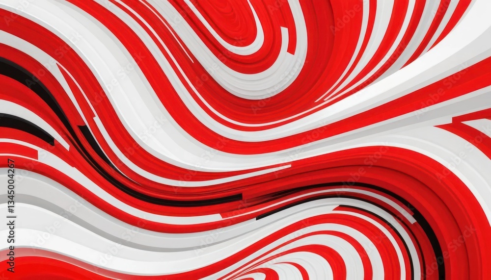 Neon red and white abstract playful design Neon red and white abstract playful design