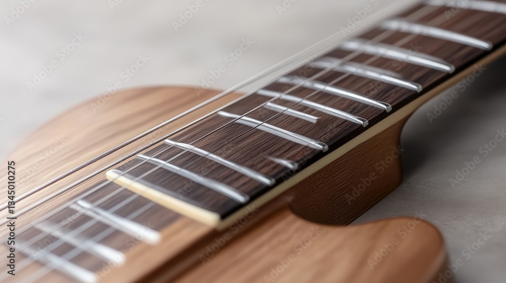 Fototapeta premium Closeup Acoustic Guitar Neck