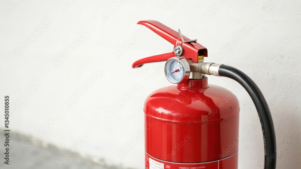 Obraz premium Red Fire Extinguisher on White Background