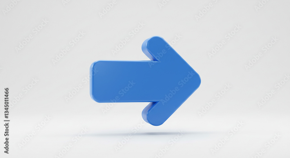 A bold blue arrow points right, guiding the way forward on a bright, minimalist background. A bold blue arrow points right, guiding the way forward on a bright, minimalist background.