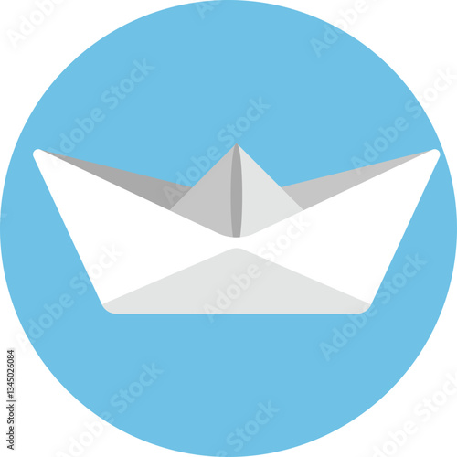 An origami-inspired boat made from paper, representing fun and hands-on activities.